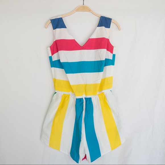 Vintage Pants - 90s Two Piece Bright Stripe Jumper